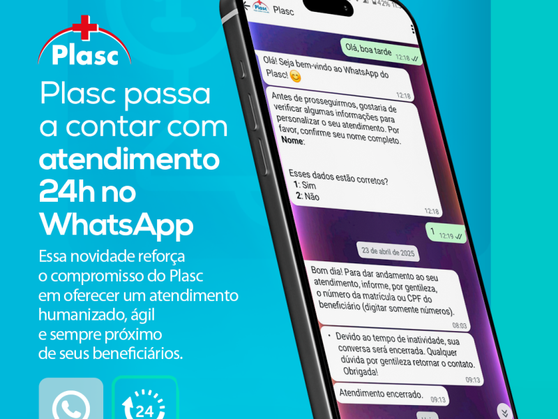 Atendimento via WhatsApp passa a ser 24h