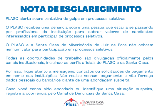 PLASC alerta sobre tentativa de golpe em processos seletivos